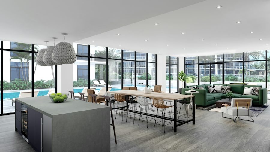 Oceanfront Penthouse concept: Open living